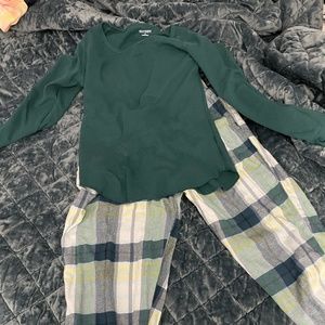 Old Navy Teal, Blue and Green PJ Set